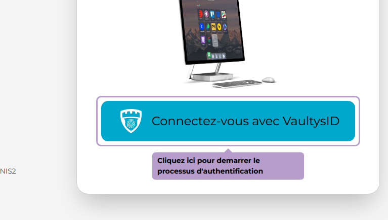 Cliquez ici pour demarrer le processus d'authentification