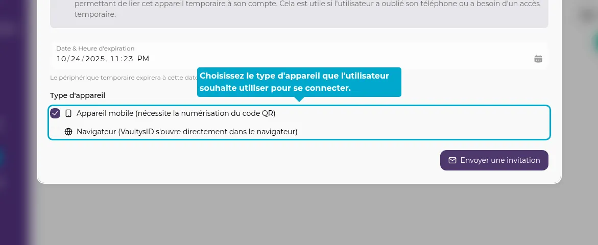 temporary-device-device-selection