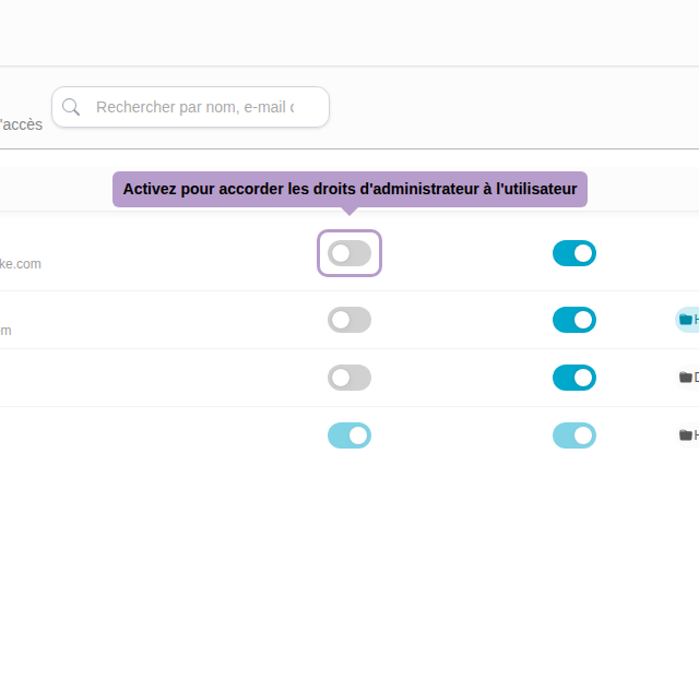 打开以授予用户管理员权限